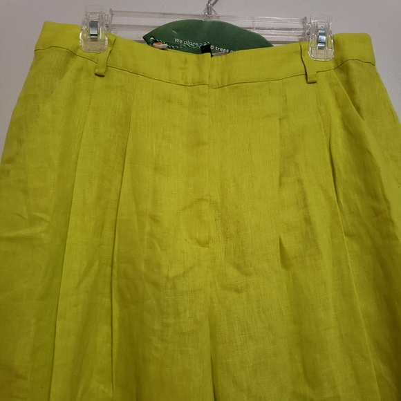 Set of Farm Rio Palm Tree Richilier Blouse & Linen Wide Leg Pants - Medi… - Picture 11 of 16